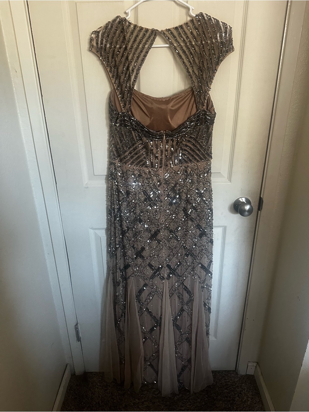 Adrianna Papell  Evening Gown with Sequin Detail size 10 - Picture 6 of 14